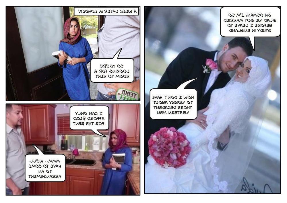 9P muslim wife loves white cock