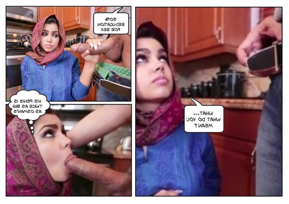 9P muslim wife loves white cock