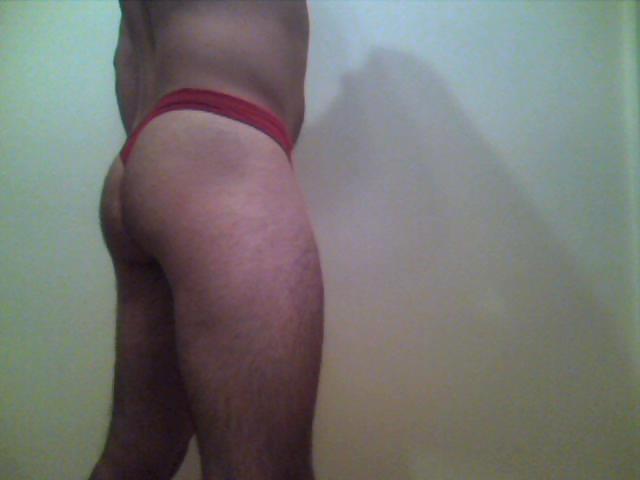 8P In red thong