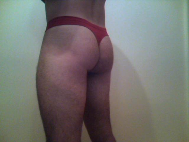 8P In red thong