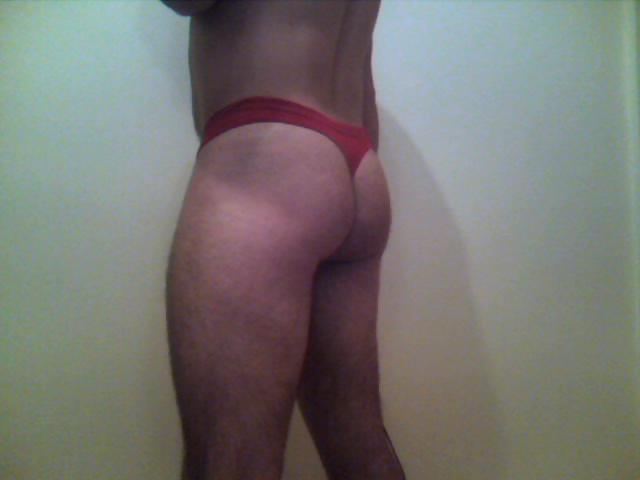 8P In red thong