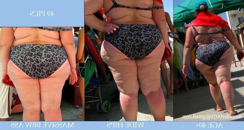 12P Fat Bikini Blondes (Old Women beach voyeur)