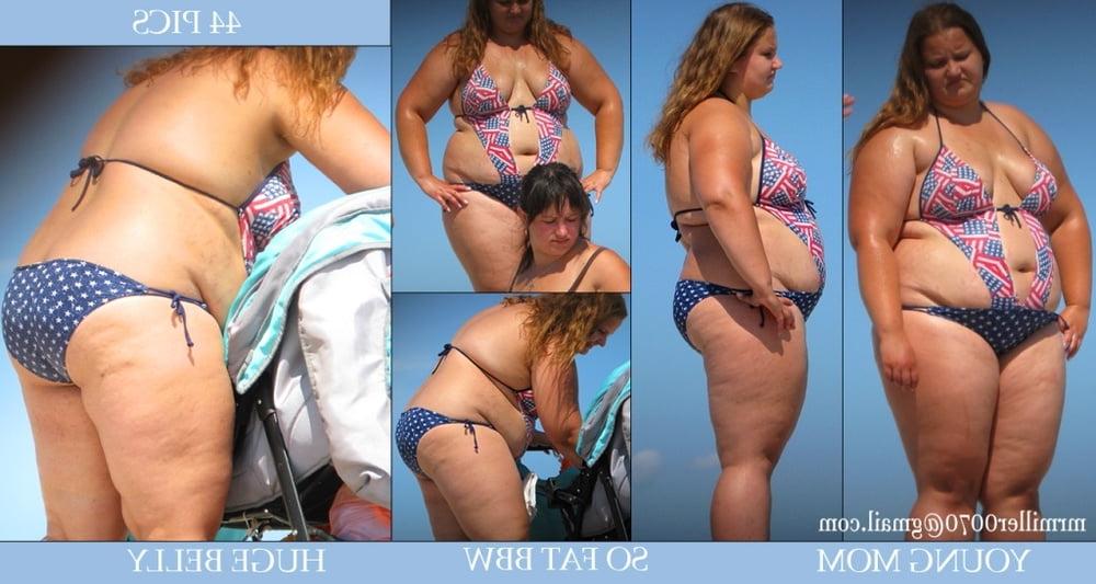 12P Fat Bikini Blondes (Old Women beach voyeur)