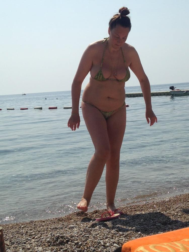 11P My wife at beach