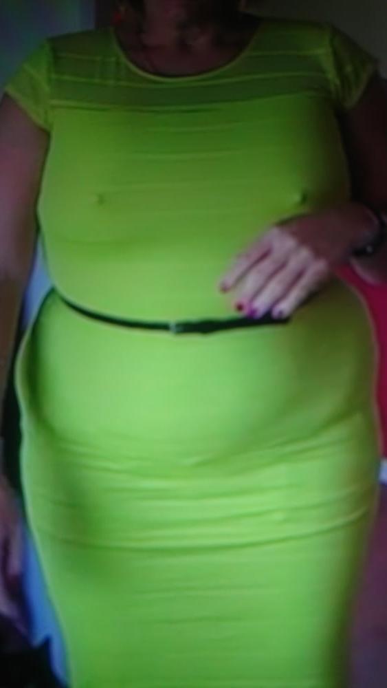 25P Curvy lady, seamed stockings, suspender bumps and nipples