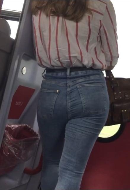 15P Jeans teen on the train