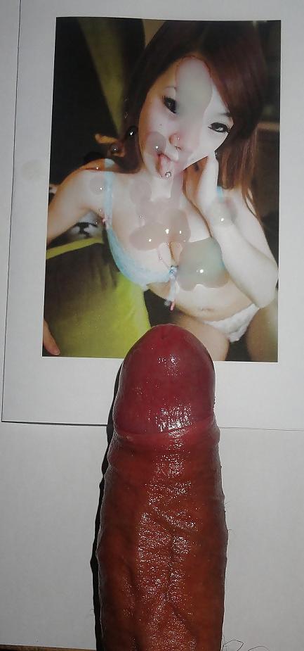 8P Painting insomniaclin's pic with my hot thick cock paint :)