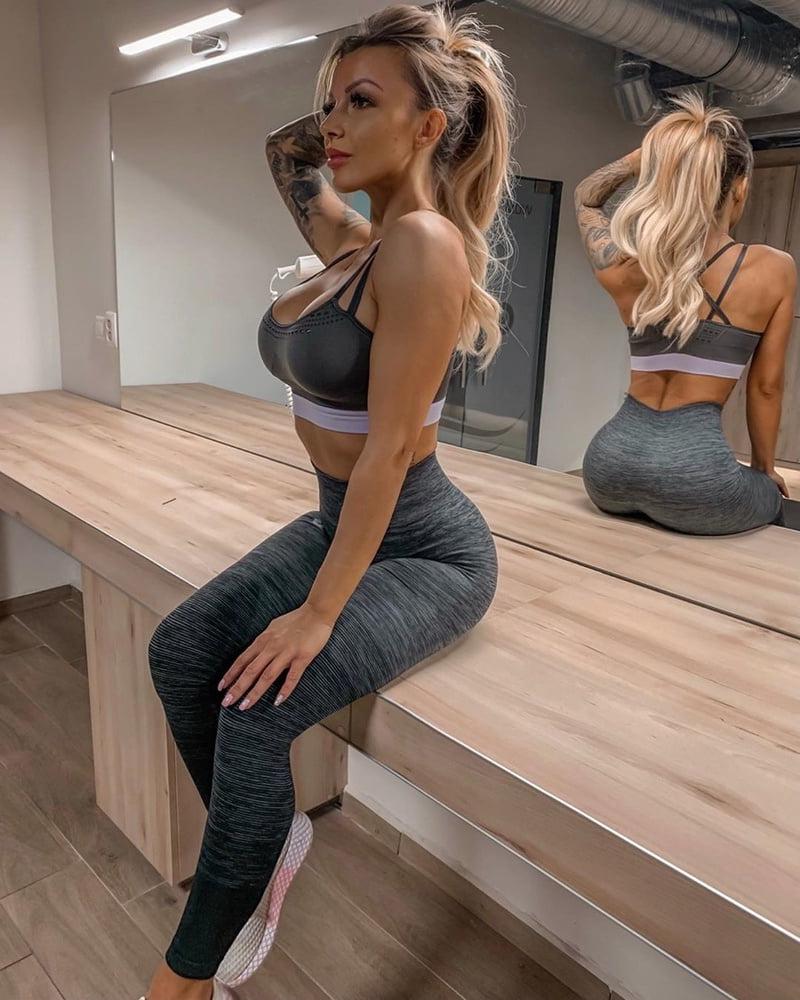25P Monika Jakliova - Blonde Slovakian Gym Bimbo - Big Tits Ass