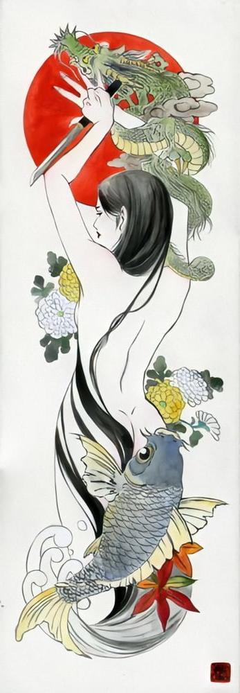 9P japanese illustration art