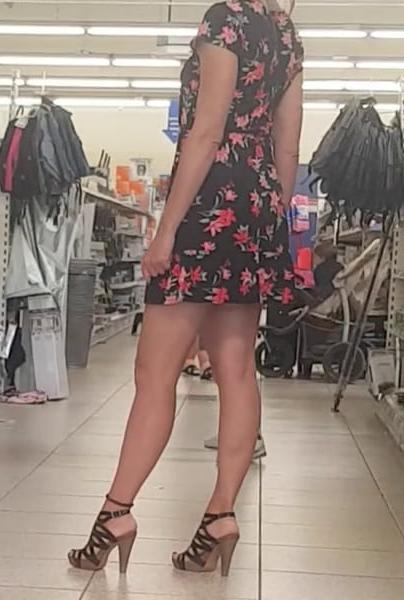 20P slut wife with high heels and mini skirt so hot and sexy