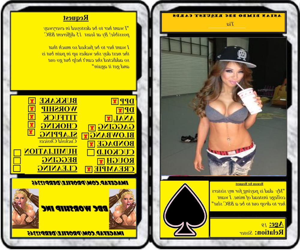 15P Asian Bimbo Card Captions