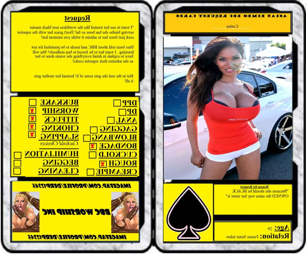15P Asian Bimbo Card Captions