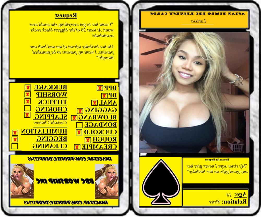 15P Asian Bimbo Card Captions