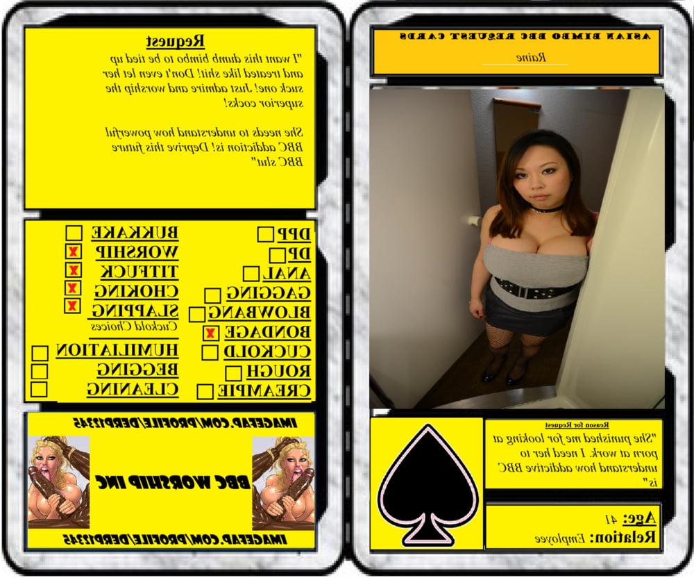 15P Asian Bimbo Card Captions