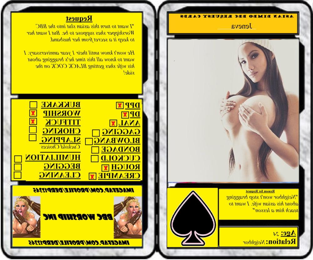 15P Asian Bimbo Card Captions