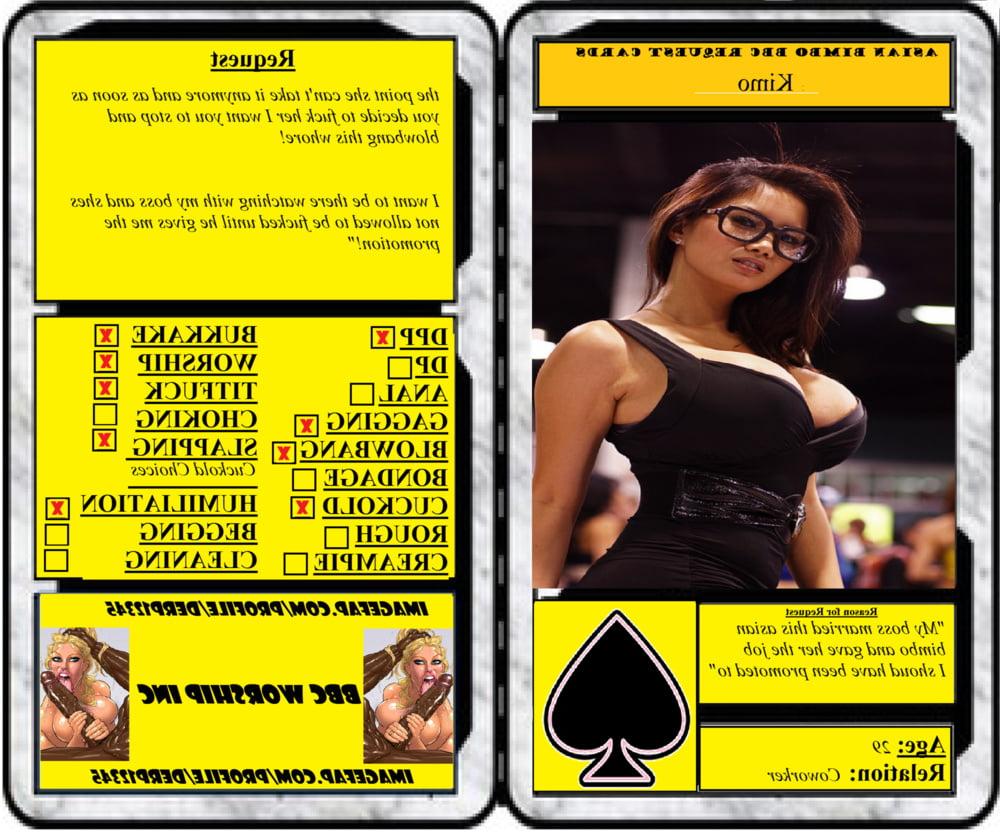 15P Asian Bimbo Card Captions