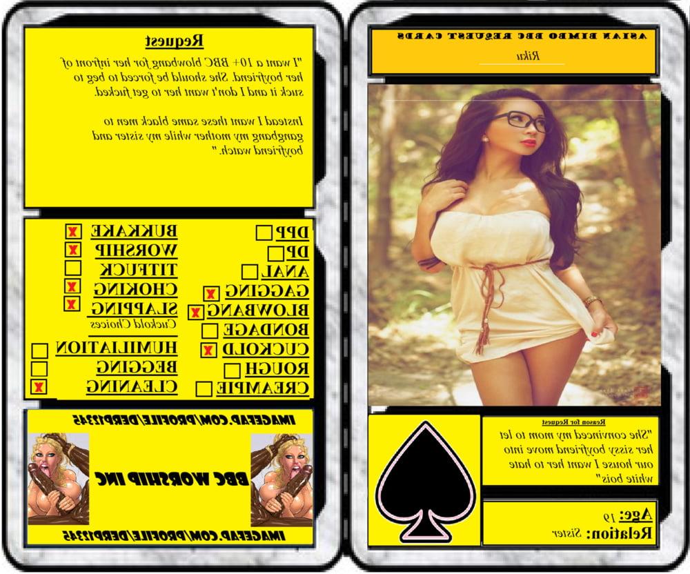 15P Asian Bimbo Card Captions