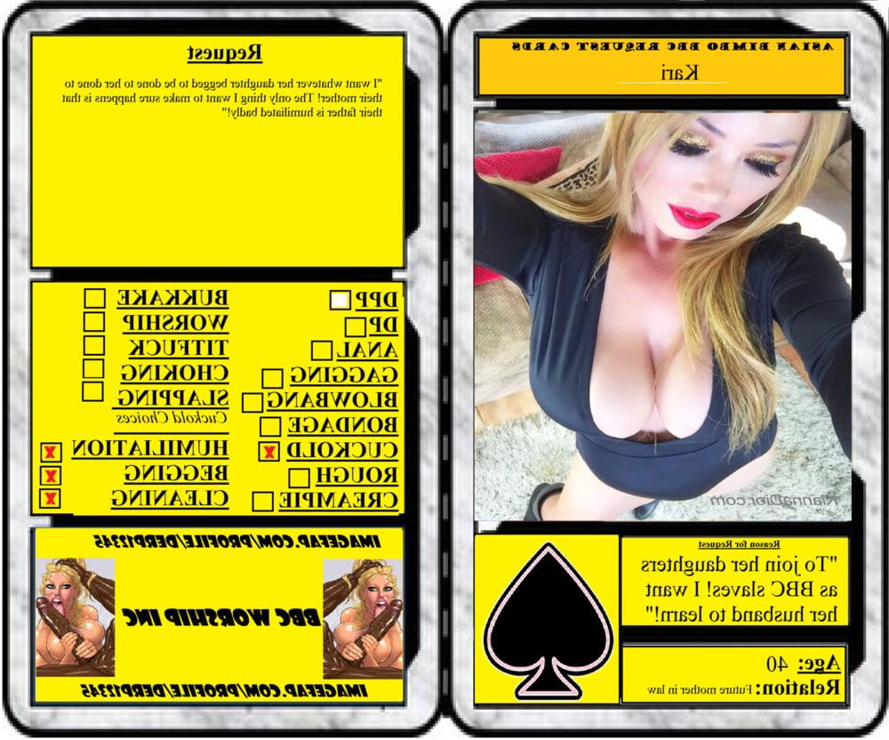 15P Asian Bimbo Card Captions