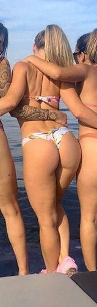 25P Sarah Haulin' Ass Fish Thong Bikini For Masterbational Use