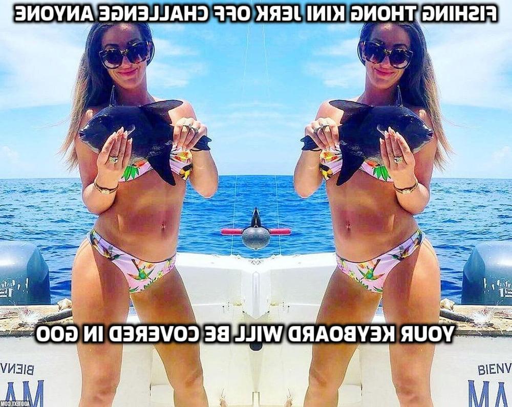 25P Sarah Haulin' Ass Fish Thong Bikini For Masterbational Use