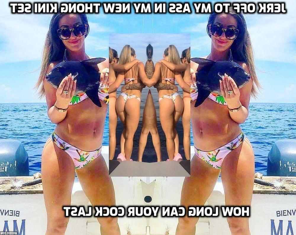 25P Sarah Haulin' Ass Fish Thong Bikini For Masterbational Use