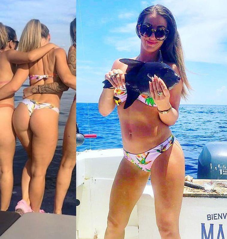 25P Sarah Haulin' Ass Fish Thong Bikini For Masterbational Use