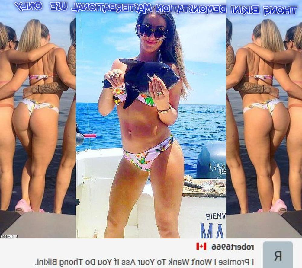 25P Sarah Haulin' Ass Fish Thong Bikini For Masterbational Use