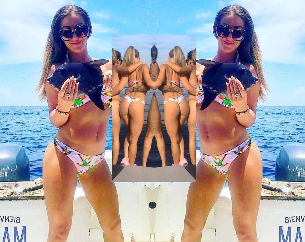 25P Sarah Haulin' Ass Fish Thong Bikini For Masterbational Use