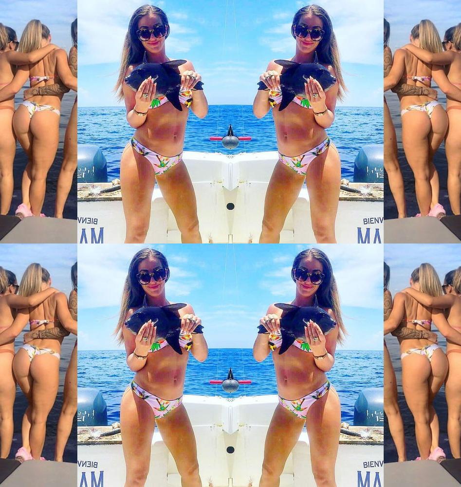 25P Sarah Haulin' Ass Fish Thong Bikini For Masterbational Use