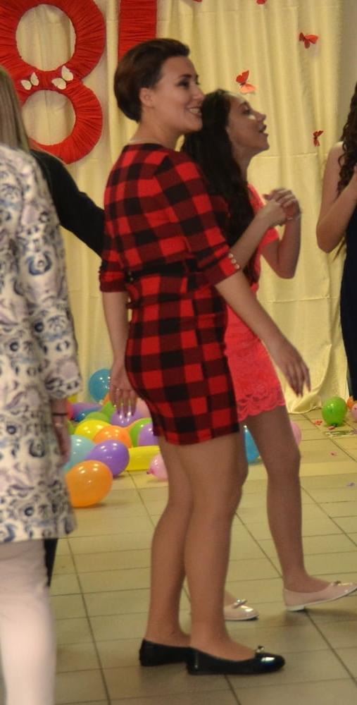 12P Red Dress Birthday Girl's Pantyhosed Mum