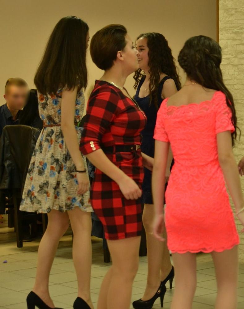 12P Red Dress Birthday Girl's Pantyhosed Mum