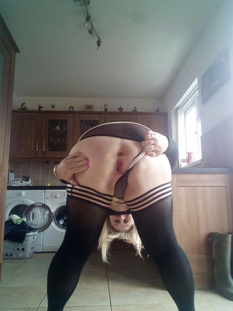 25P Mature Wife and Hot Mom bent over open her Pussy and Ass 17
