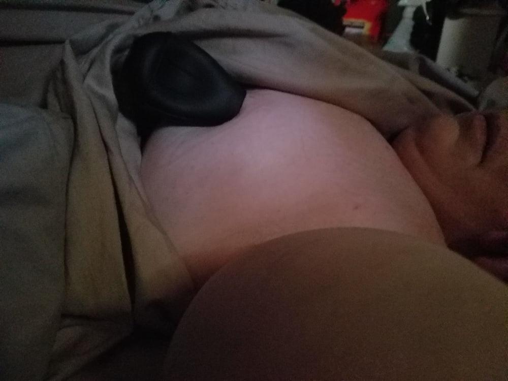 25P Ugly Pig Wife Chris shows her saggy boobs