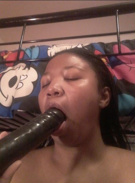 6P Bbw suck on BBC dildo