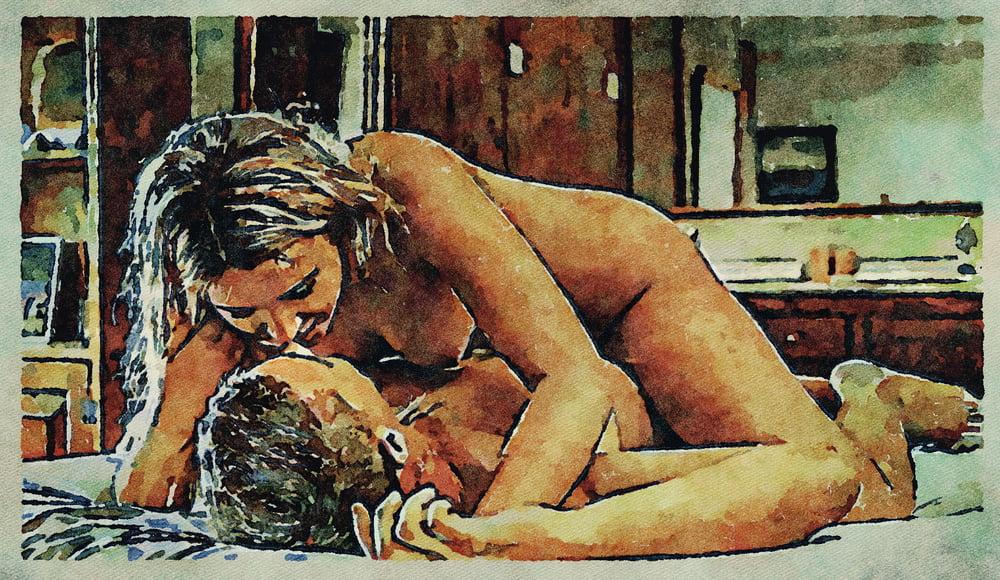 25P Erotic Digital Watercolor Art 4th July 2020