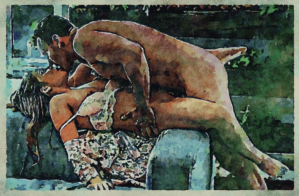 25P Erotic Digital Watercolor Art 4th July 2020