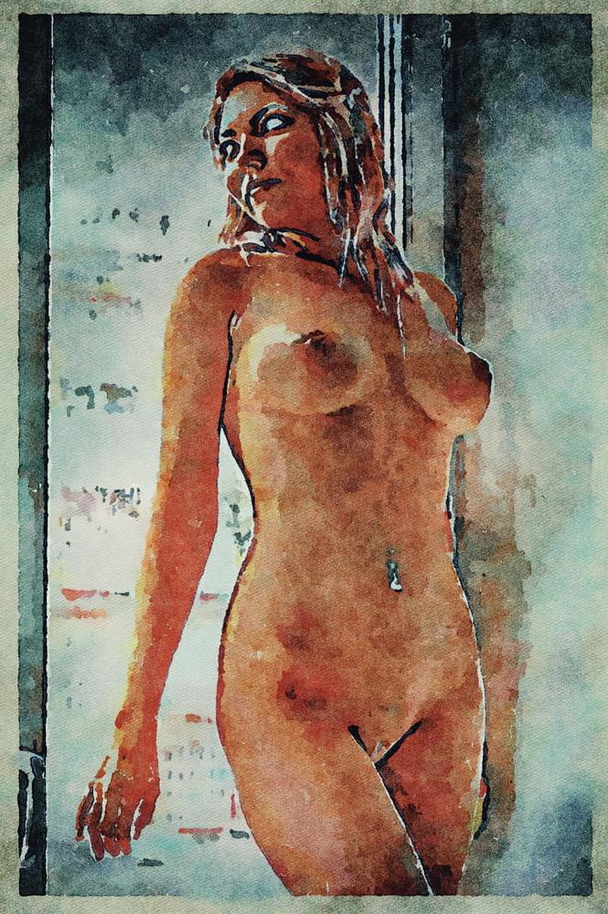 25P Erotic Digital Watercolor Art 4th July 2020