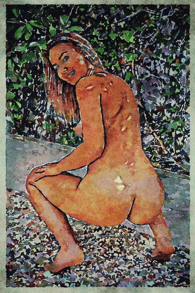 25P Erotic Digital Watercolor Art 4th July 2020