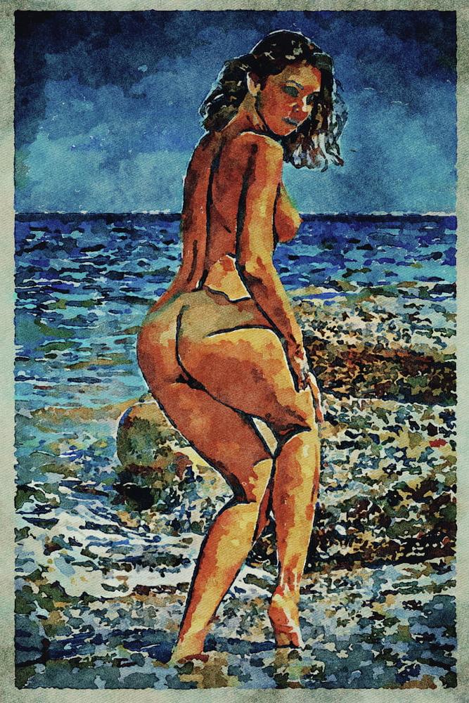 25P Erotic Digital Watercolor Art 4th July 2020