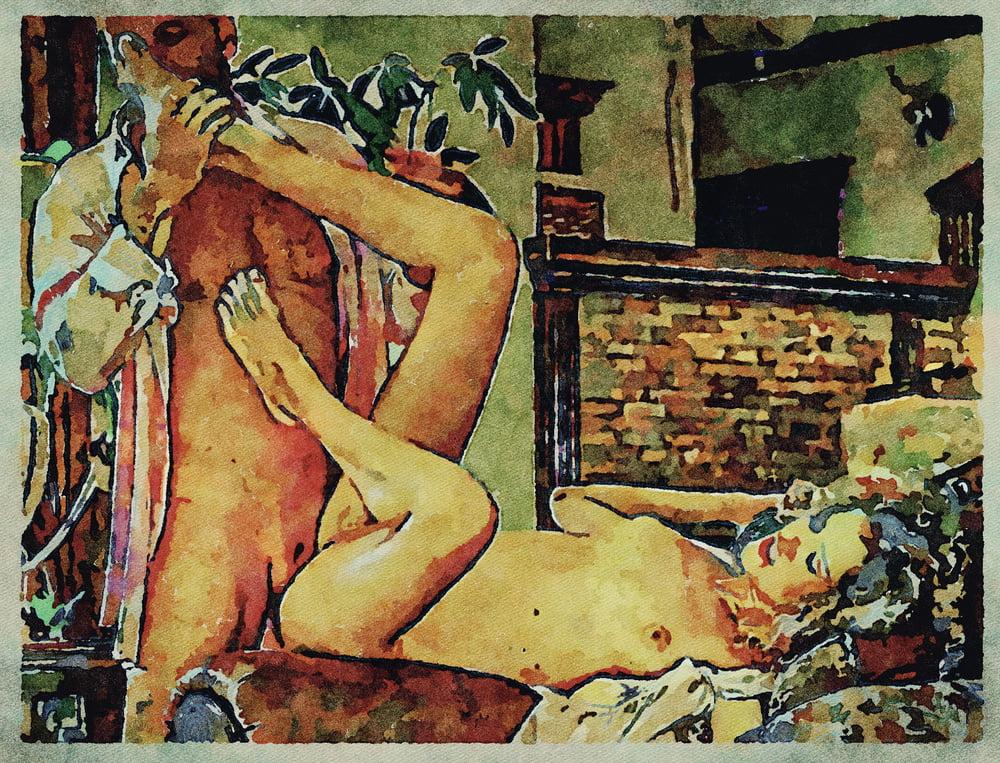 25P Erotic Digital Watercolor Art 4th July 2020