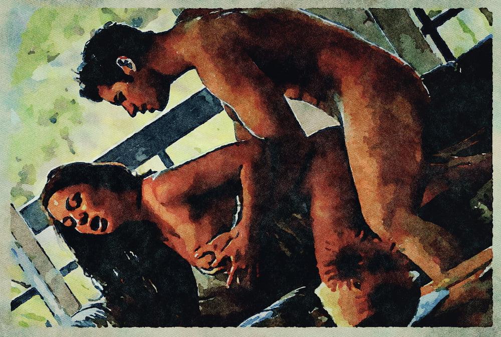 25P Erotic Digital Watercolor Art 4th July 2020
