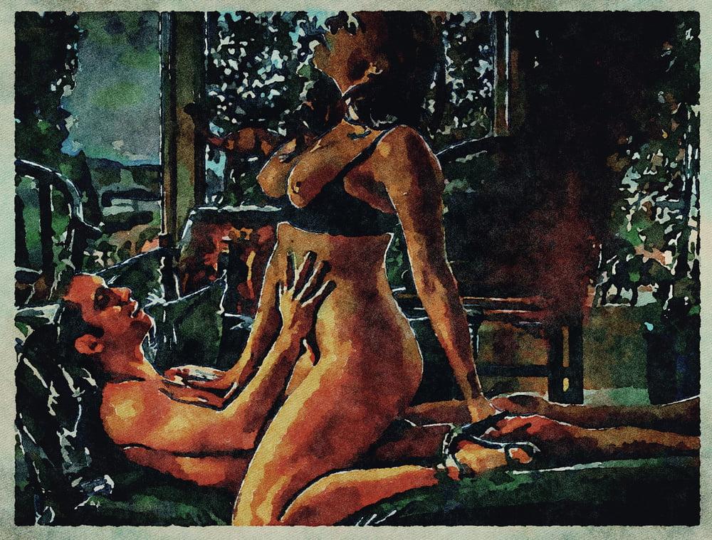 25P Erotic Digital Watercolor Art 4th July 2020
