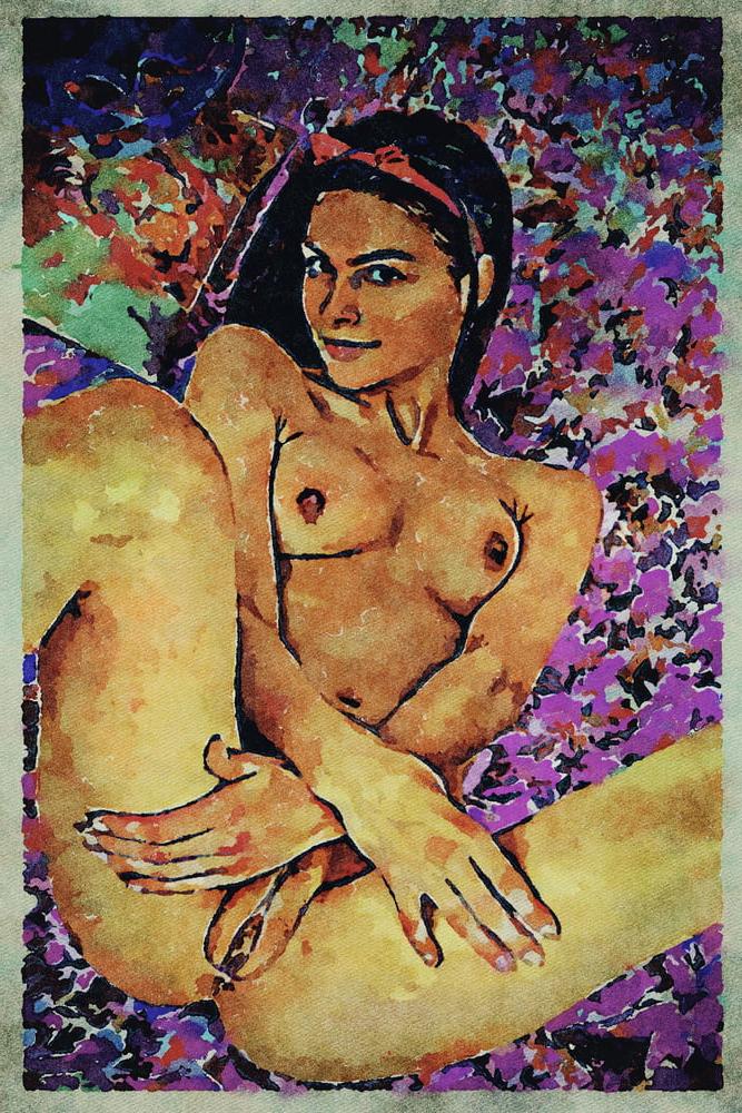 25P Erotic Digital Watercolor Art 4th July 2020