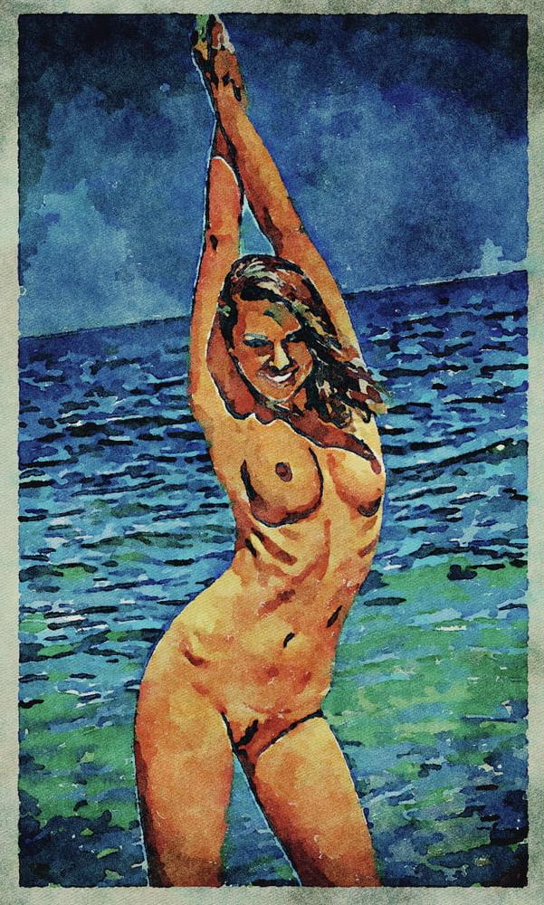 25P Erotic Digital Watercolor Art 4th July 2020