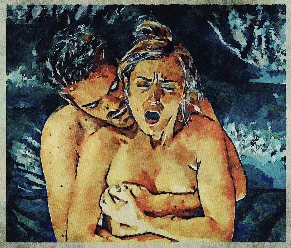 25P Erotic Digital Watercolor Art 4th July 2020
