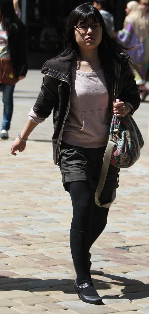 22P Street Pantyhose - Chinese Brits