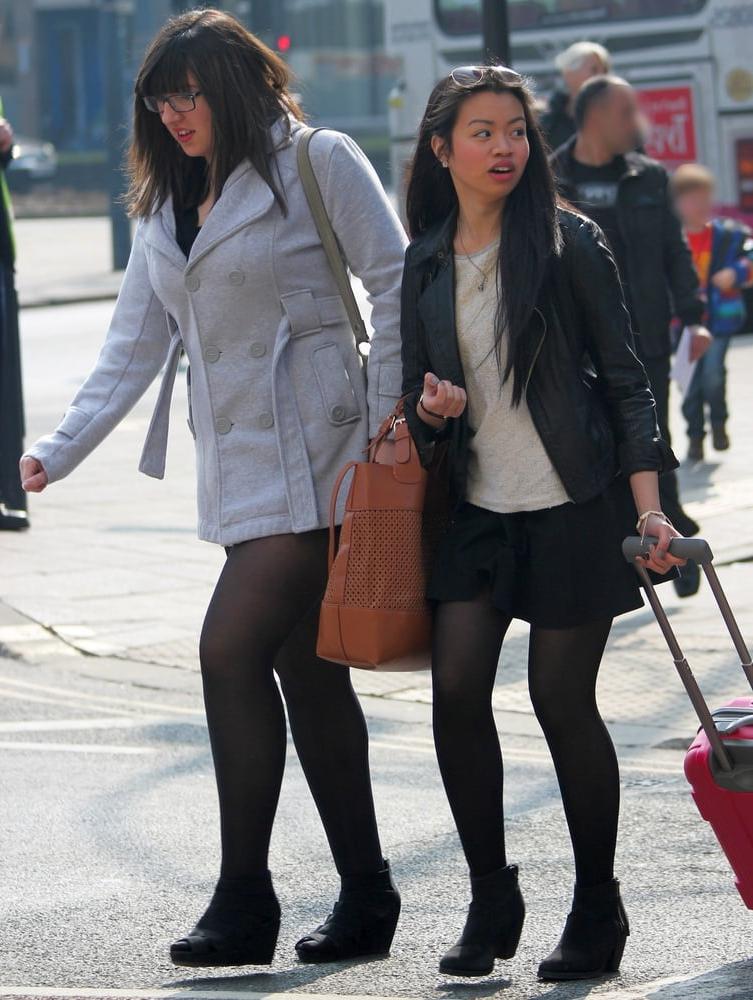 22P Street Pantyhose - Chinese Brits