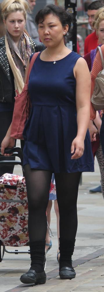 22P Street Pantyhose - Chinese Brits