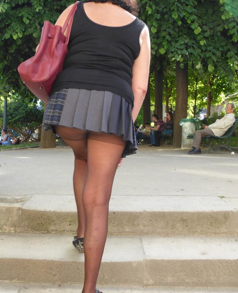 16P Slut wife in miniskirt