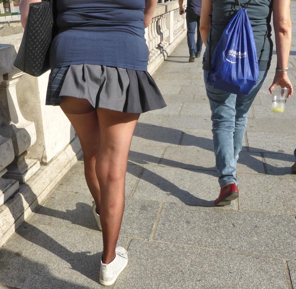 16P Slut wife in miniskirt